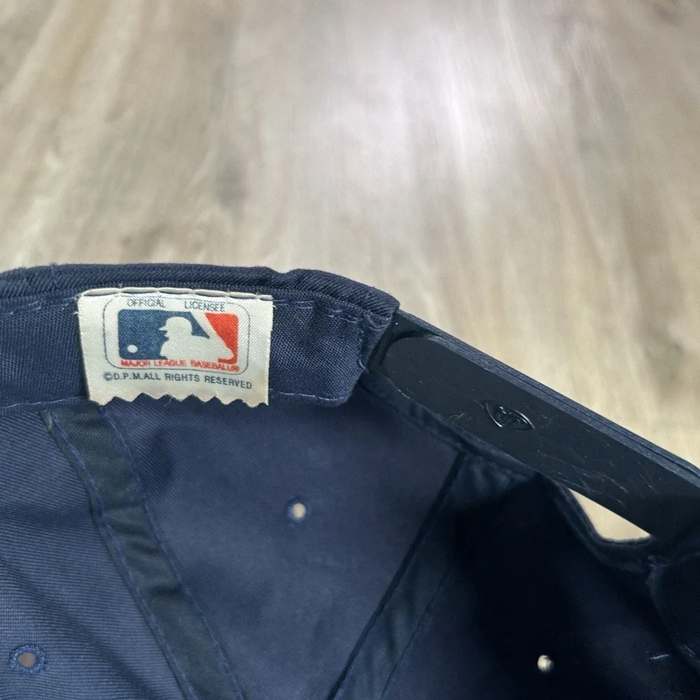 VTG Atlanta Braves Snapback Hat MLB Baseball Youngan‎ Blue Plain Logo Cap